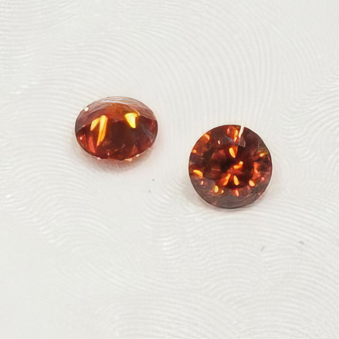 Zirkonia orange 4mm 650C° Farbstabiel 1 Stück