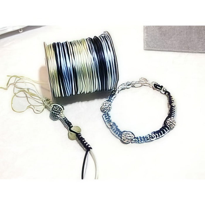 XL Satinband Ozean 1mm rund 1Rolle/64m