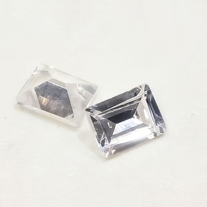 Zirkonia klar rechteck 8x6mm  bis 650 C° Farbstabil1 Stück