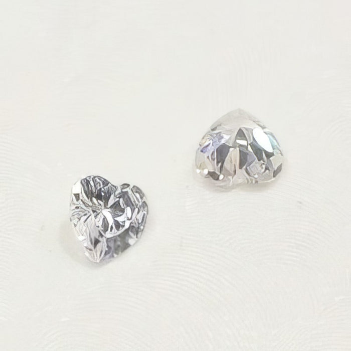 Zirkonia klar Herz 5mm  bis 650 C° Farbstabil1 Stück