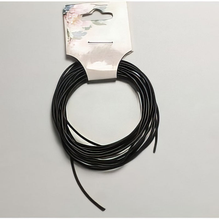 Rubber schwarz (Gummi) 1mm 2m
