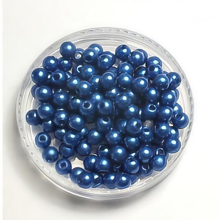 Acrylperlen 5mm slate blau ca 10gr.