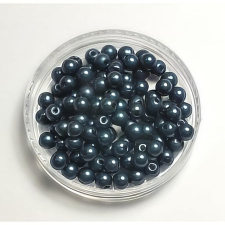 Acrylperle 5mm dunkelblau ca 10gr. Basteln