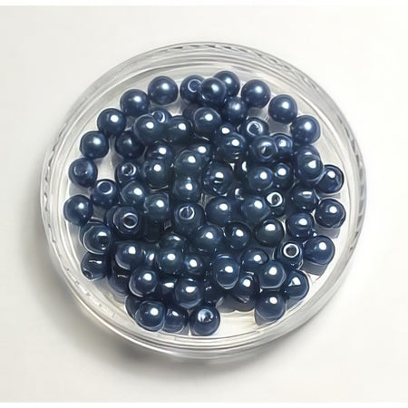Acrylperle 5mm blau ca 10gr.
