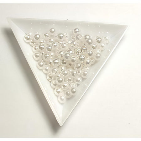 Acrylperlen 5mm weiss ca 10gr.