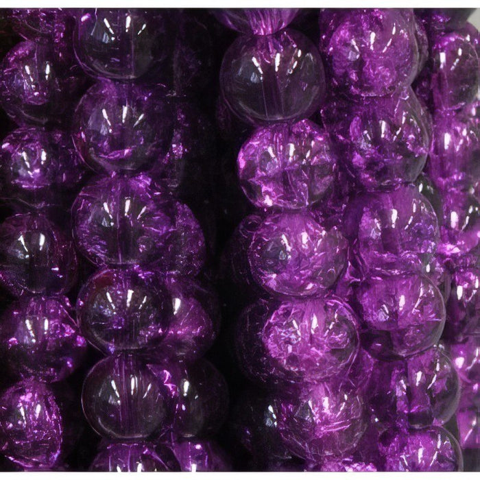 Crashperle violett 10mm 10 Stück