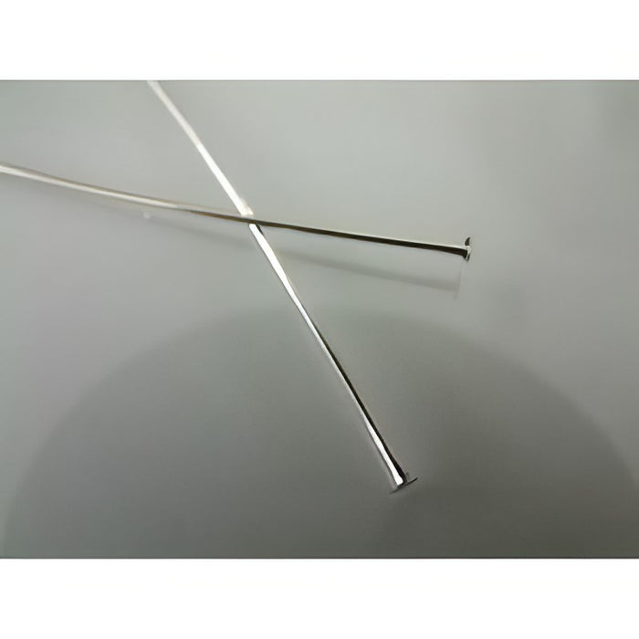 XL Stift mit Kopf versilbert 50x0.5mm 100 Stück Headpin