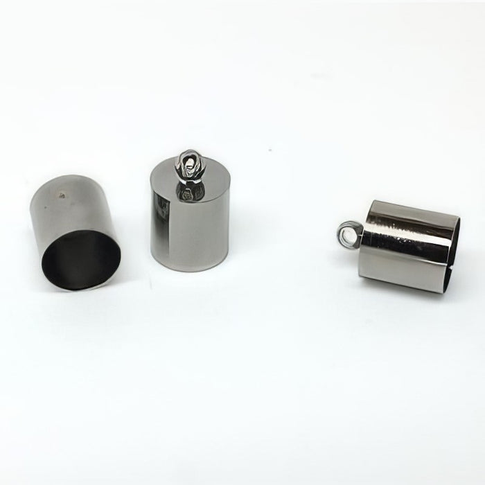 Kord-Kappe antrazitfarben 12x8mm 10Stk.