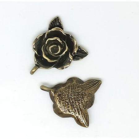 Anhänger Rose bronzef. 23x20mm 10 stück