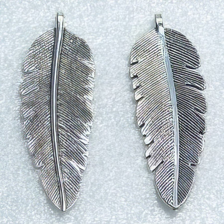 Anhänger Feder silberf. 56x18mm 1 Stück