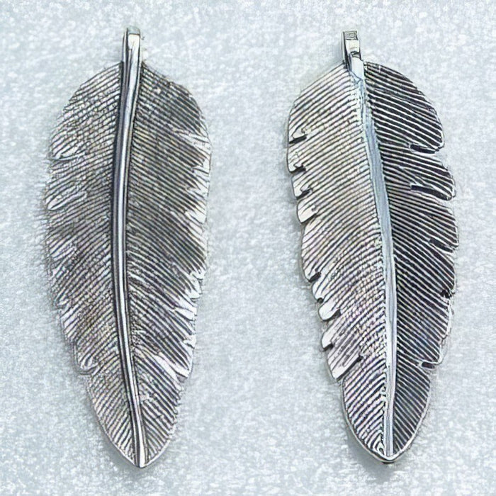 Anhänger Feder silberf. 56x18mm 1 Stück