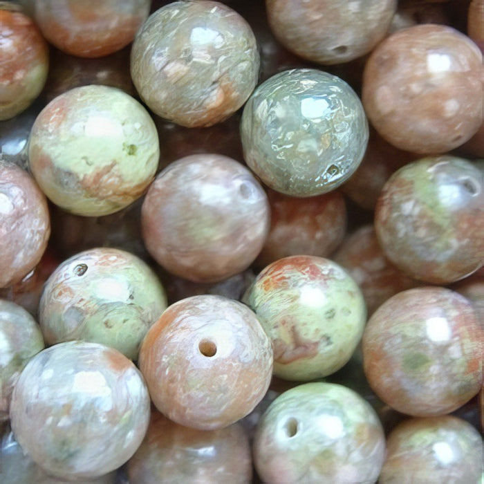 xl Epidot 8mm Edelstein 1 Strang