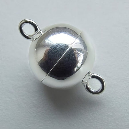 Magnetverschluss 925 silber glanz rund 12mm 1 Stück