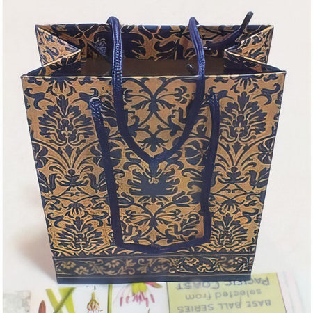 Papiertasche braun/blau Ornaments 1 Stück