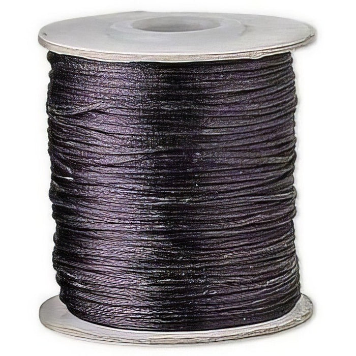 XlSatinband schwarz 1mm rund 1Rolle/64m