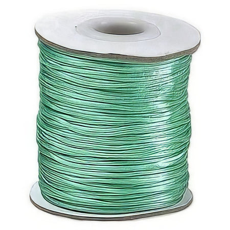 XlSatinband helltürkis 1mm rund 1Rolle/64m