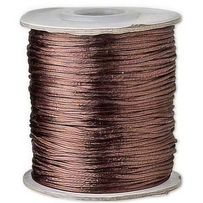 Xl Satinband Schoko braun 1mm rund 1 Rolle/64m
