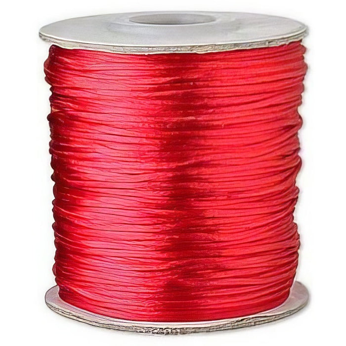 XlSatinband rot 1mm rund 1Rolle/64m