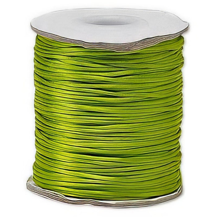 XlSatinband Frühlings grün 1mm rund 1Rolle/64m
