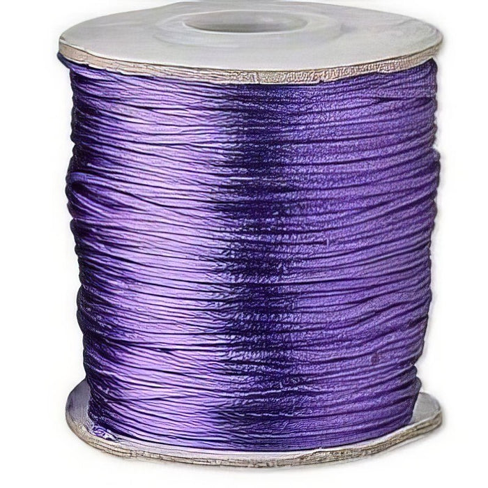 XlSatinband violett 1mm rund 1Rolle/64m