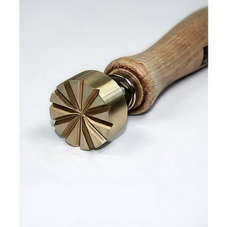 Messing Stempel Stern mit Holzgriff 1 Stück