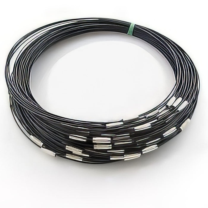Edelstahldraht 1mm Ø Kette schwarz
