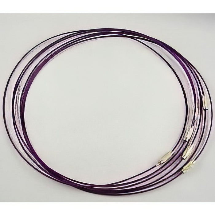 Edelstahldraht 1mm Ø Kette violett