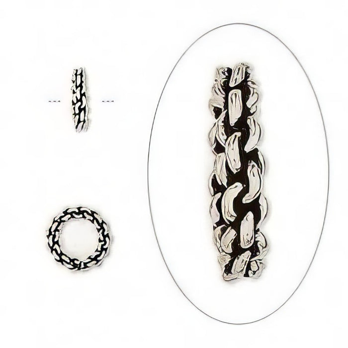 Ringli 8x2mm zu zopf 925 silber ca.12ga 1 Stück