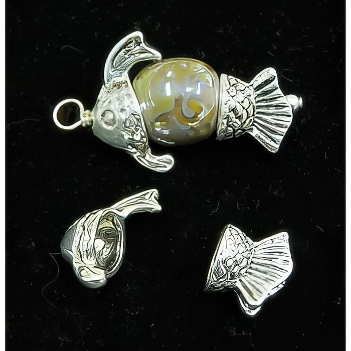 Perlenkappe 2 teilig Fisch 1 Set
