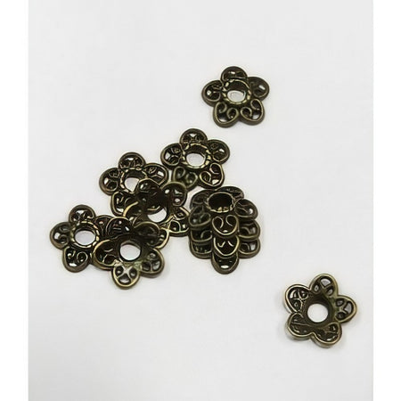 Perlenkappe Gelly bronze 11mm 10 Stück