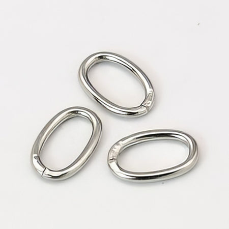 Ringli oval offen Edelstahl 6x4x0.7mm 10 Stück