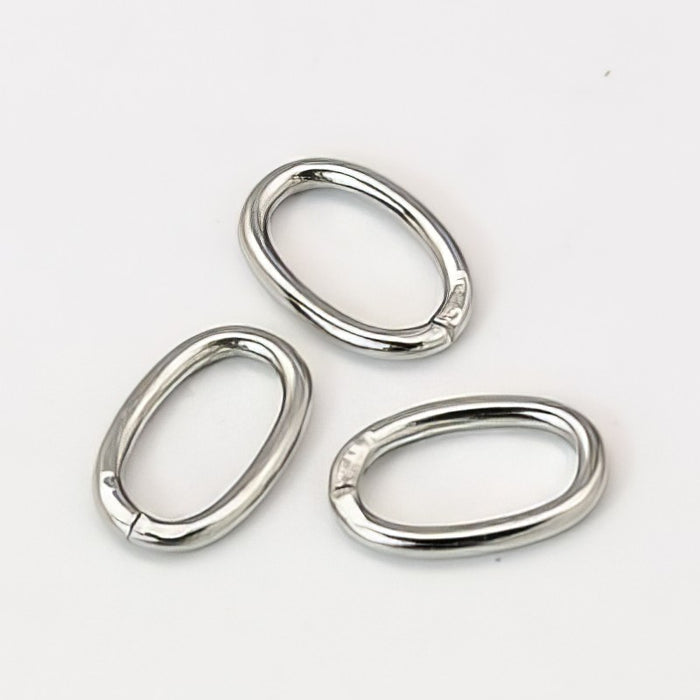 Ringli oval offen Edelstahl 10x6x1mm 20 Stück