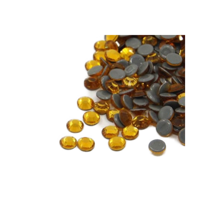 Hotfix Strasssteinchen 3.8mm Amber 144Stück
