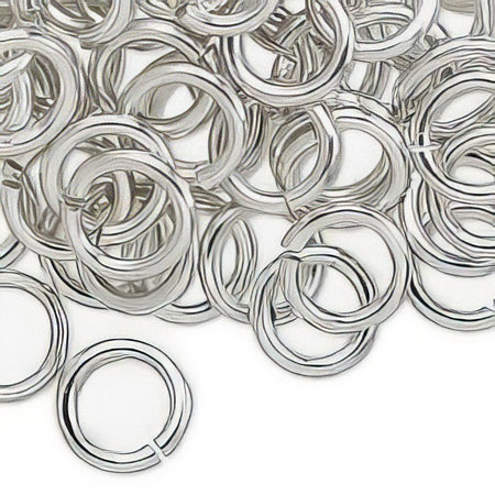 XL Ring silberfarben Alu 12x2mm 100 Stück