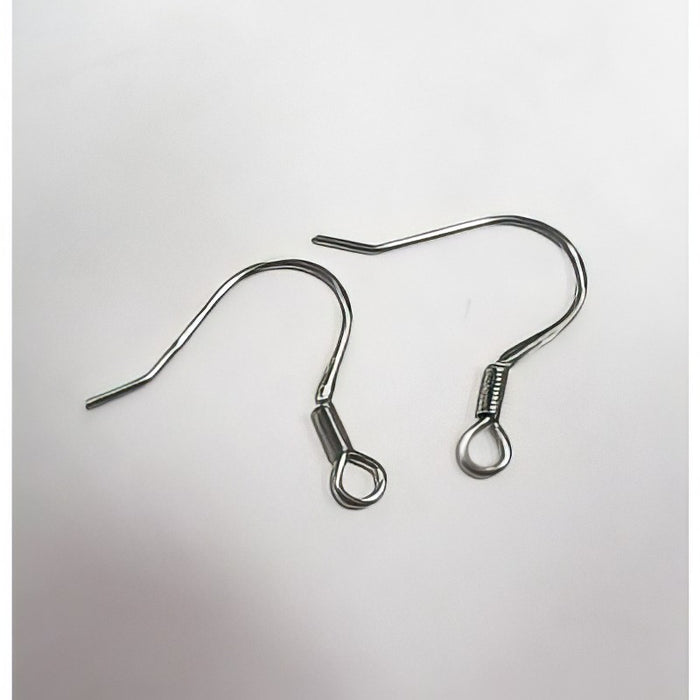 Ohrfeder Edelstahl 18mm 10Stück