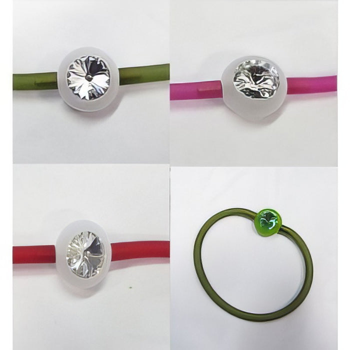 Steckverschluss Polaris weiss mit Swarovski 16mm 1 Stück – Bild 2