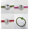 Steckverschluss Polaris grün mit Swarovski 16mm 1 Stück – Bild 2