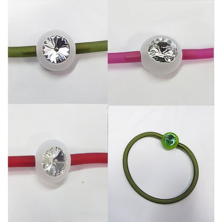 Steckverschluss Polaris grün mit Swarovski 16mm 1 Stück – Bild 2