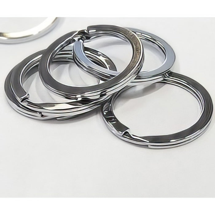 Spaltring platinfarben 24mm flach 10 Stück