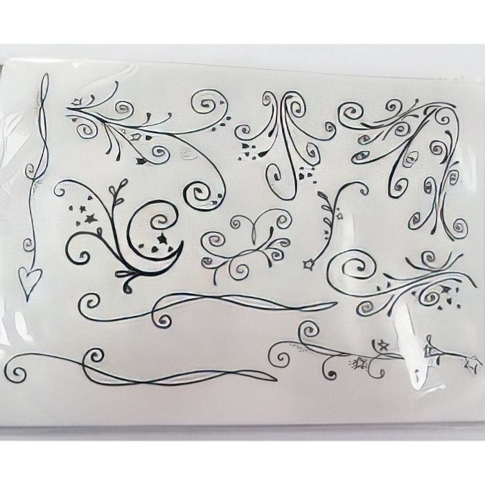 Strukturplatte Silikon Schnörkel für Artclay u.Stempel – Bild 2