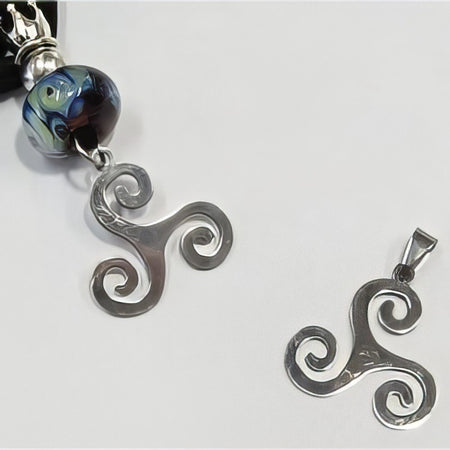 Anhänger Swirl Edelstahl 30x29mm 1 Stück