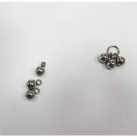 Anhänger Tröpfli Edelstahl 11x10x6mm 3 Stück