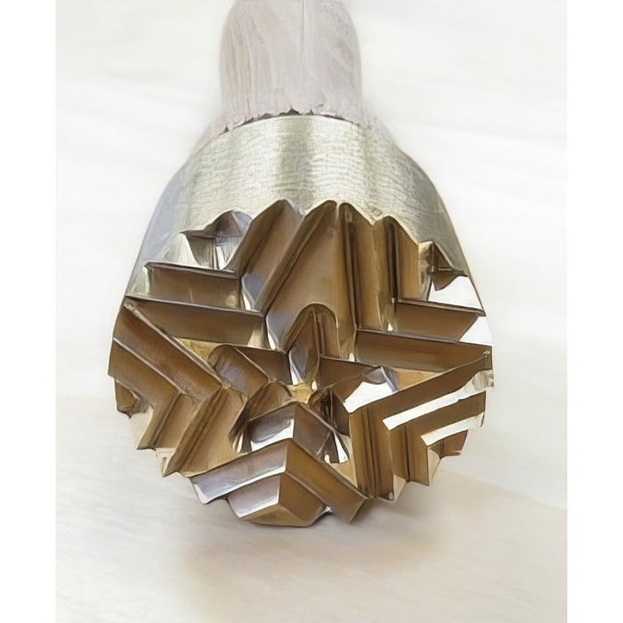 Messing Stempel doppel Stern mit Holzgriff 1 Stück