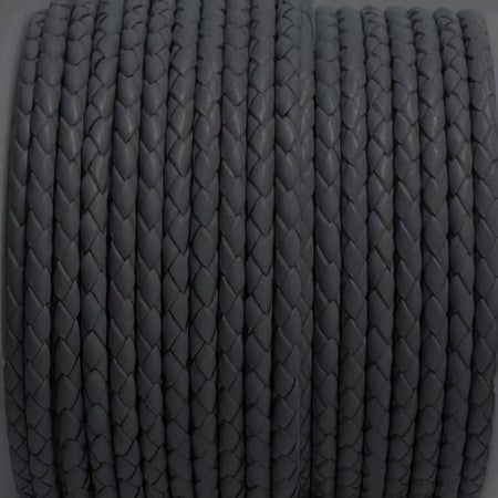 Leder Strang Bola Top Qualität grau 3mm/ 1m
