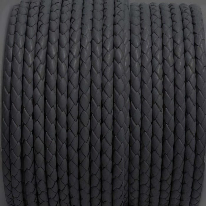 Leder Strang Bola Top Qualität grau 3mm/ 1m