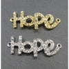 Link Hope gold oder silberf. strass 1 Stück