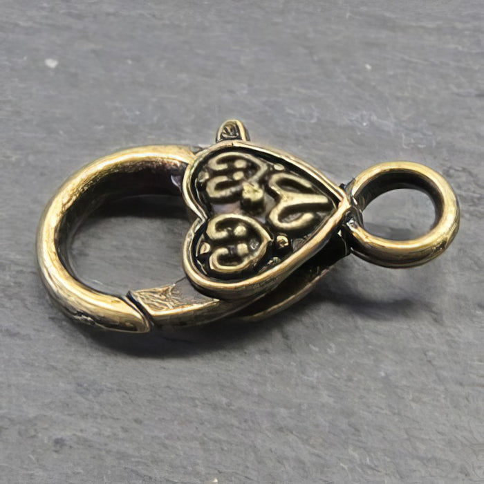Karabiner gross mit Ornament  Bronzef. 1 Stück