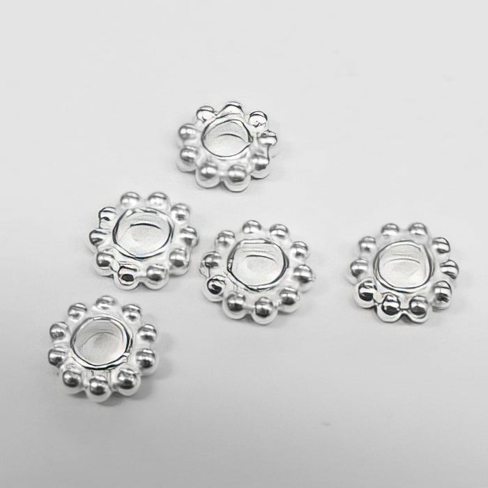 Gänseblümchen 925 Silber 7mm 5 Stück