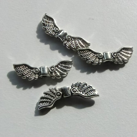 Engelflügel offen Metall silberfarben 24x8mm 10 Stück