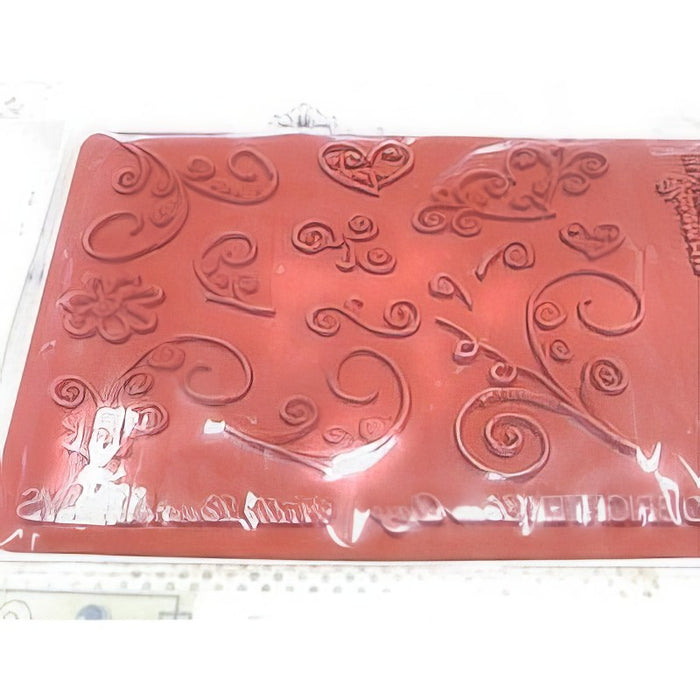 Strukturplatte Silikon Herz für Artclay u.Stempel – Bild 2